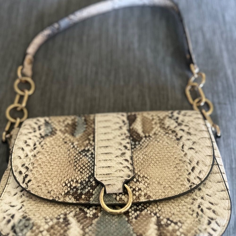 Justfab Python Print Shoulder Bag Size Small-EUC - Picture 3 of 8